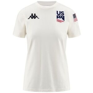 Kappa Pro USA Ski Team Training Jersey Men's XLarge Cream Stretch NWOT